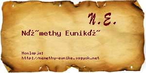 Némethy Euniké névjegykártya